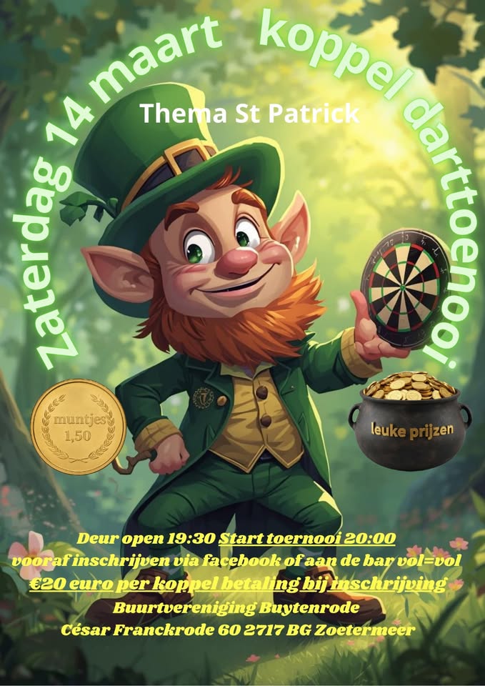 Saint Patricksday Koppel-darttoernooi