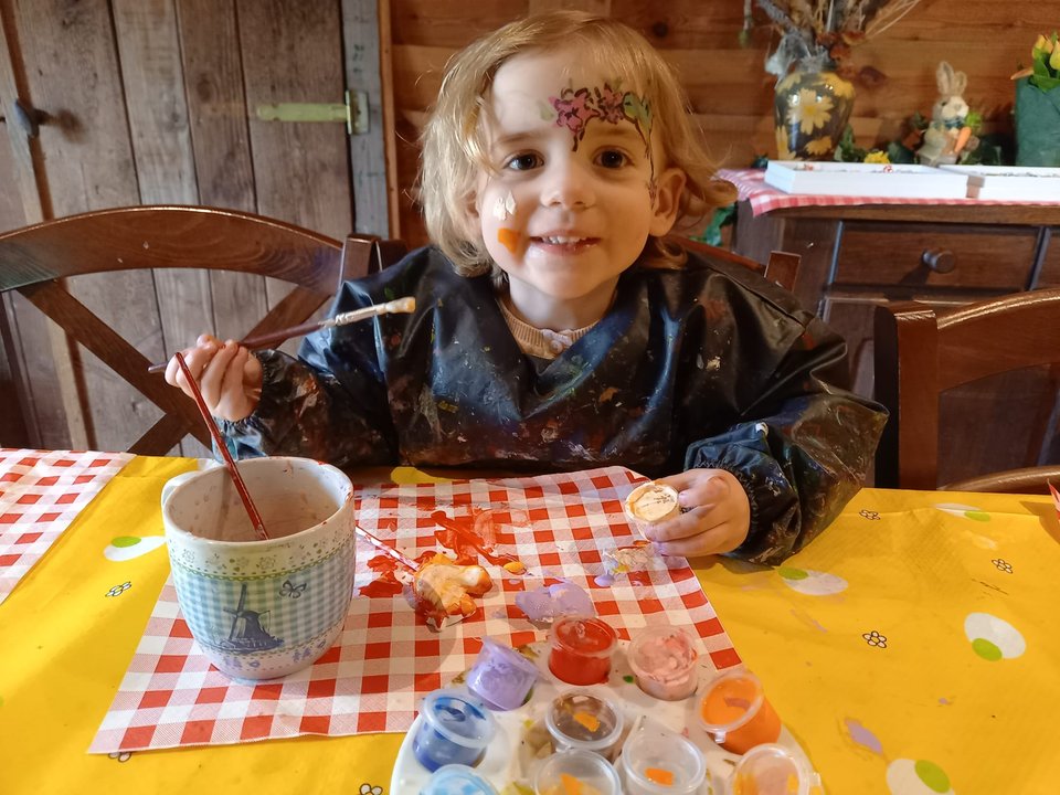 Lenteschildje beschilderen